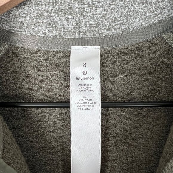 Lululemon Engineered Warmth Half Zip Merino Wool Knit Sweater Zip Up Sweatshirt - Picture 6 of 13